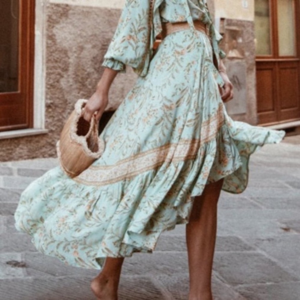 Boho floral Print skirt